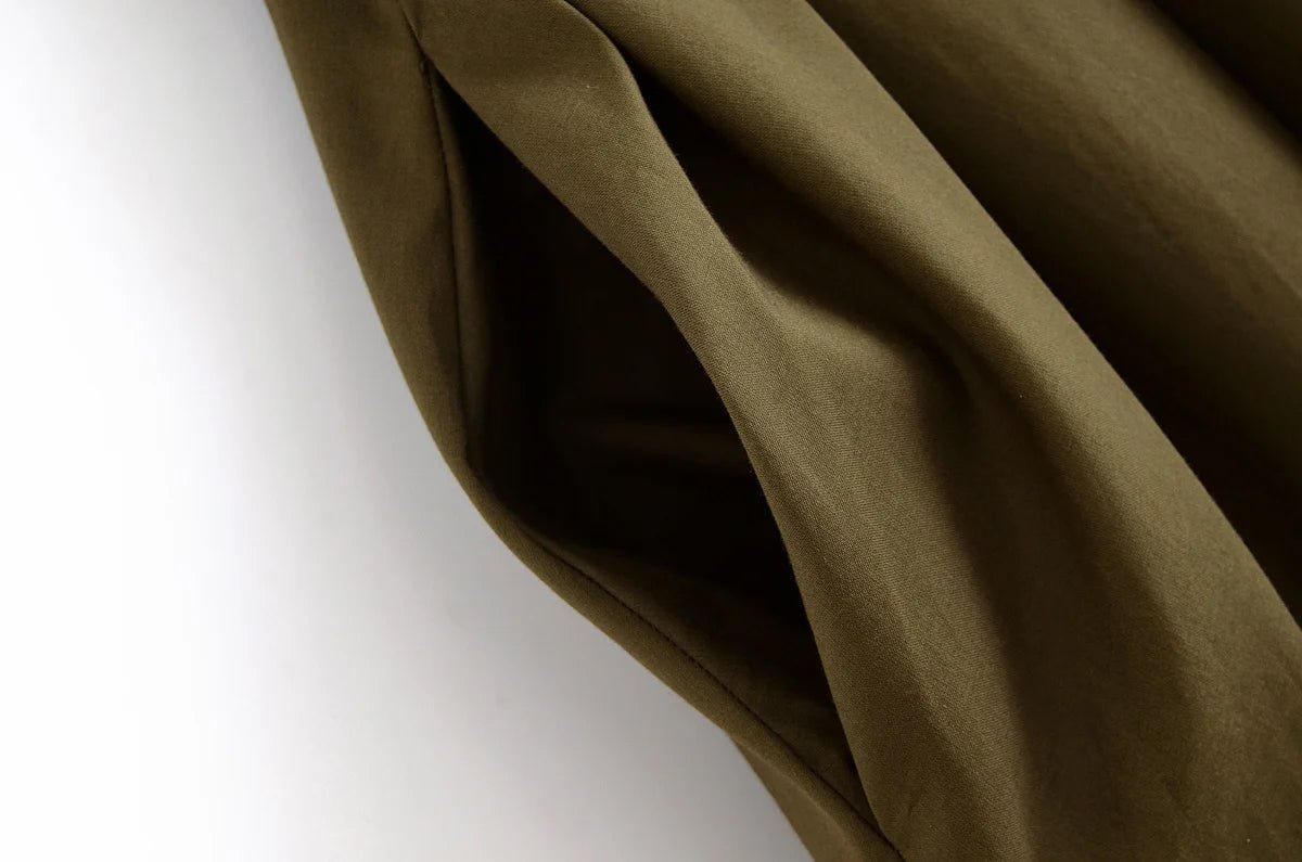 HH Women's New Fashion V-neck Pleated Down Shoulder Short Sleeve Midi Dress Female Temperament High-waist Casual Long Dress - SHEFYSTYLEHH Women's New Fashion V-neck Pleated Down Shoulder Short Sleeve Midi Dress Female Temperament High-waist Casual Long DressSHEFYSTYLESHEFYSTYLE14:193brown;5:872brownXSHH Women's New Fashion V-neck Pleated Down Shoulder Short Sleeve Midi Dress Female Temperament High-waist Casual Long Dress