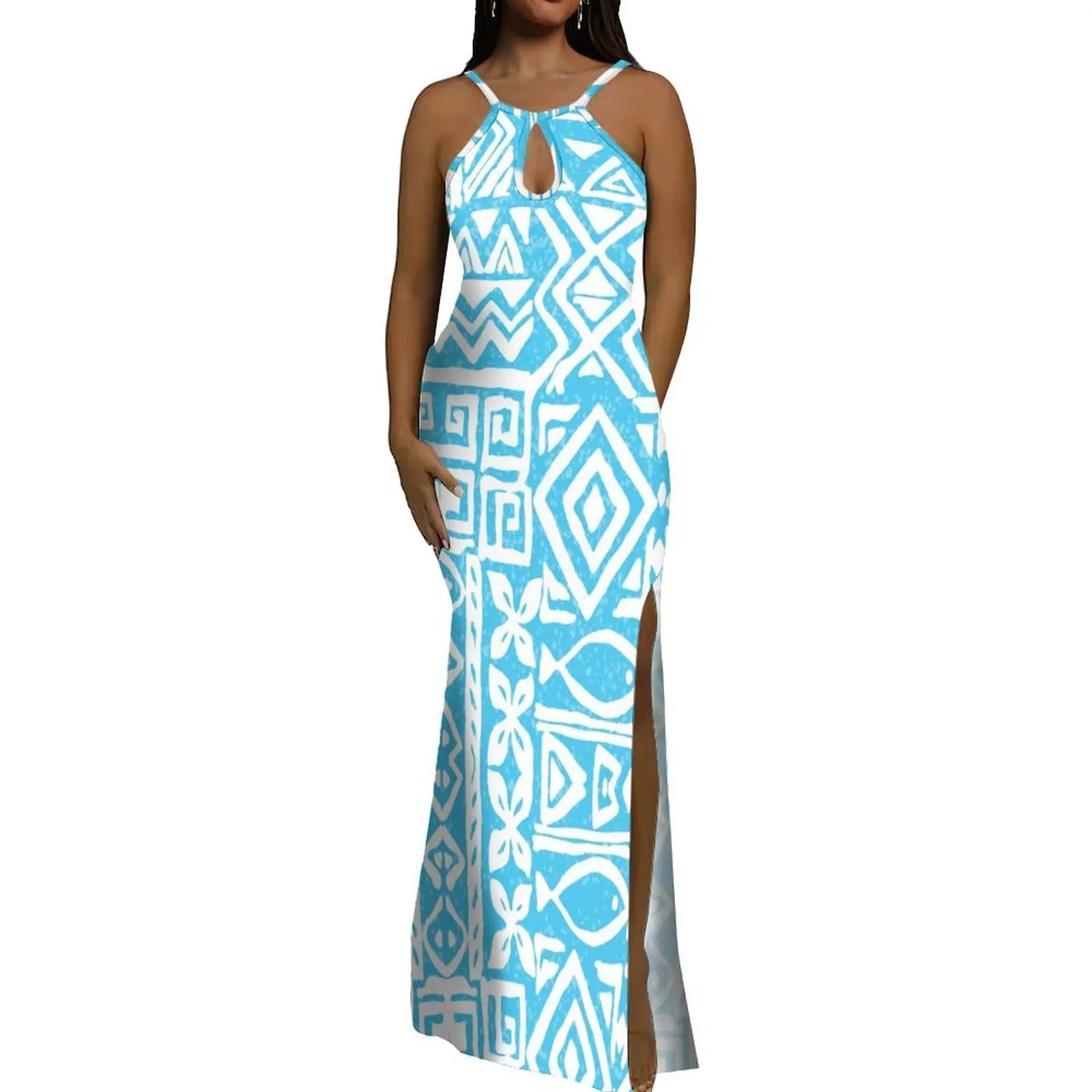 Ladies' Sleeveless Form-Fitting Dress Polynesian Floor-Length Dress Fashionable Couple Set And Men'S Beach Pocket Shirt - SHEFYSTYLELadies' Sleeveless Form-Fitting Dress Polynesian Floor-Length Dress Fashionable Couple Set And Men'S Beach Pocket ShirtSHEFYSTYLESHEFYSTYLE14:200004889RR2207141FY;5:361385RR2207141FY 1LLadies' Sleeveless Form-Fitting Dress Polynesian Floor-Length Dress Fashionable Couple Set And Men'S Beach Pocket Shirt