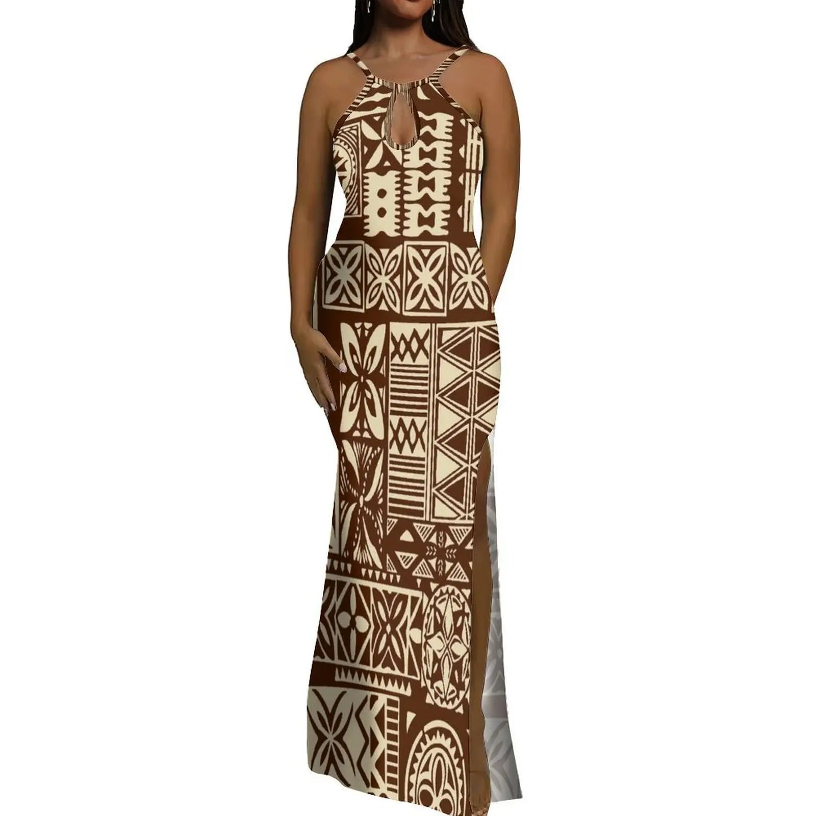 Ladies' Sleeveless Form-Fitting Dress Polynesian Floor-Length Dress Fashionable Couple Set And Men'S Beach Pocket Shirt - SHEFYSTYLELadies' Sleeveless Form-Fitting Dress Polynesian Floor-Length Dress Fashionable Couple Set And Men'S Beach Pocket ShirtSHEFYSTYLESHEFYSTYLE14:365458LML217382A3;5:4182LML217382A3 1XXLLadies' Sleeveless Form-Fitting Dress Polynesian Floor-Length Dress Fashionable Couple Set And Men'S Beach Pocket Shirt