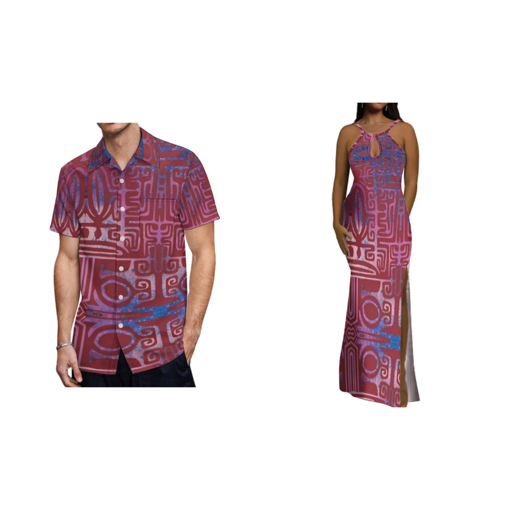 Ladies' Sleeveless Form-Fitting Dress Polynesian Floor-Length Dress Fashionable Couple Set And Men'S Beach Pocket Shirt - SHEFYSTYLELadies' Sleeveless Form-Fitting Dress Polynesian Floor-Length Dress Fashionable Couple Set And Men'S Beach Pocket ShirtSHEFYSTYLESHEFYSTYLE14:771;5:4182BeigeXXLLadies' Sleeveless Form-Fitting Dress Polynesian Floor-Length Dress Fashionable Couple Set And Men'S Beach Pocket Shirt