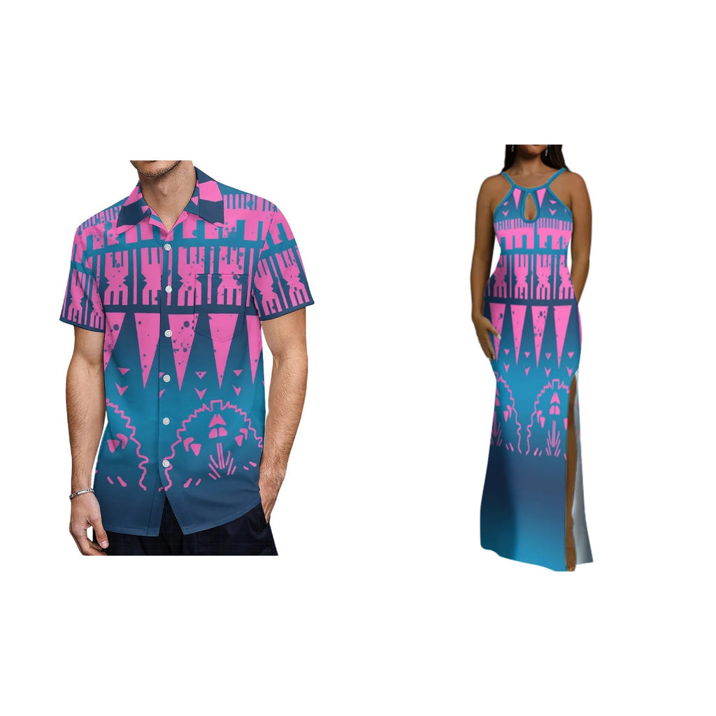 Ladies' Sleeveless Form-Fitting Dress Polynesian Floor-Length Dress Fashionable Couple Set And Men'S Beach Pocket Shirt - SHEFYSTYLELadies' Sleeveless Form-Fitting Dress Polynesian Floor-Length Dress Fashionable Couple Set And Men'S Beach Pocket ShirtSHEFYSTYLESHEFYSTYLE14:771;5:4182BeigeXXLLadies' Sleeveless Form-Fitting Dress Polynesian Floor-Length Dress Fashionable Couple Set And Men'S Beach Pocket Shirt