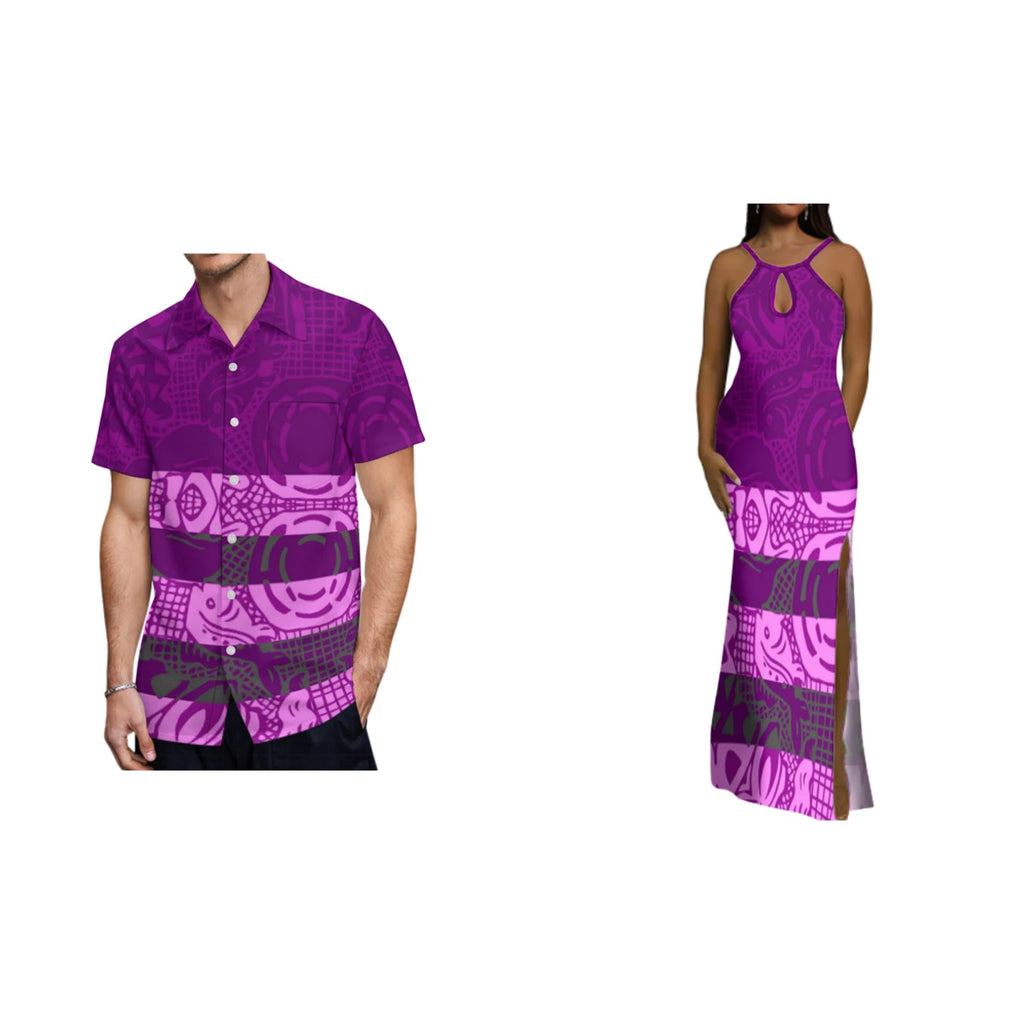 Ladies' Sleeveless Form-Fitting Dress Polynesian Floor-Length Dress Fashionable Couple Set And Men'S Beach Pocket Shirt - SHEFYSTYLELadies' Sleeveless Form-Fitting Dress Polynesian Floor-Length Dress Fashionable Couple Set And Men'S Beach Pocket ShirtSHEFYSTYLESHEFYSTYLE14:771;5:4182BeigeXXLLadies' Sleeveless Form-Fitting Dress Polynesian Floor-Length Dress Fashionable Couple Set And Men'S Beach Pocket Shirt