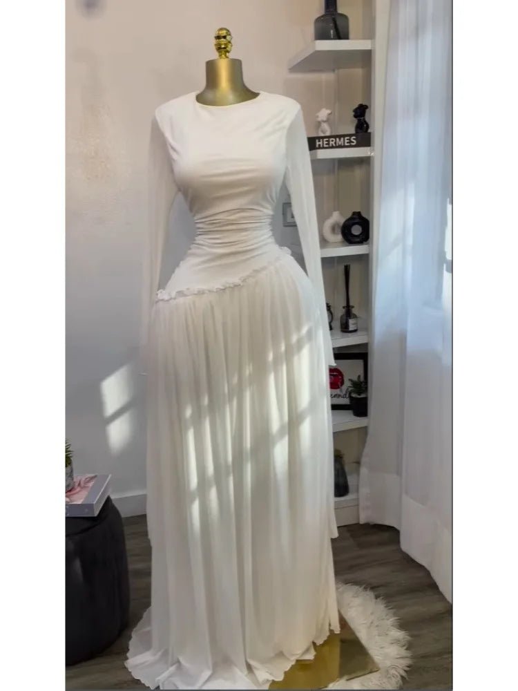 Women O-neck Long Sleeve Pleated Inner A-line Maxi Dress 2026 Evening Sexy Party Birthday Vacation Long Dresses Vestidos - SHEFYSTYLEWomen O-neck Long Sleeve Pleated Inner A-line Maxi Dress 2026 Evening Sexy Party Birthday Vacation Long Dresses VestidosSHEFYSTYLESHEFYSTYLE14:20000195111;5:10001406511XLWomen O-neck Long Sleeve Pleated Inner A-line Maxi Dress 2026 Evening Sexy Party Birthday Vacation Long Dresses Vestidos