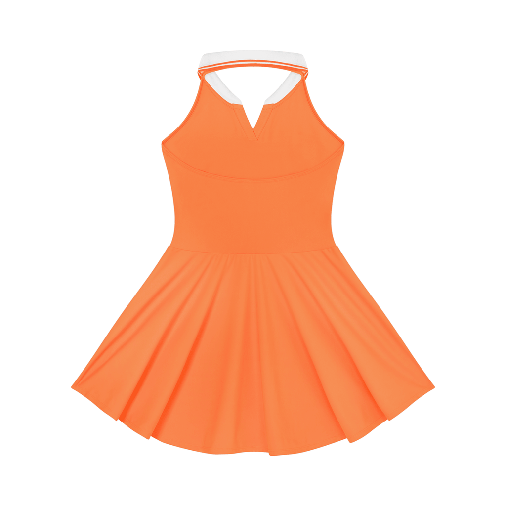 Women's Collared Halter A - Line Tennis Dress - SHEFYSTYLEWomen's Collared Halter A - Line Tennis DressODMPODSHEFYSTYLE260606PODBP3335011OrangeSSHEFYSTYLE