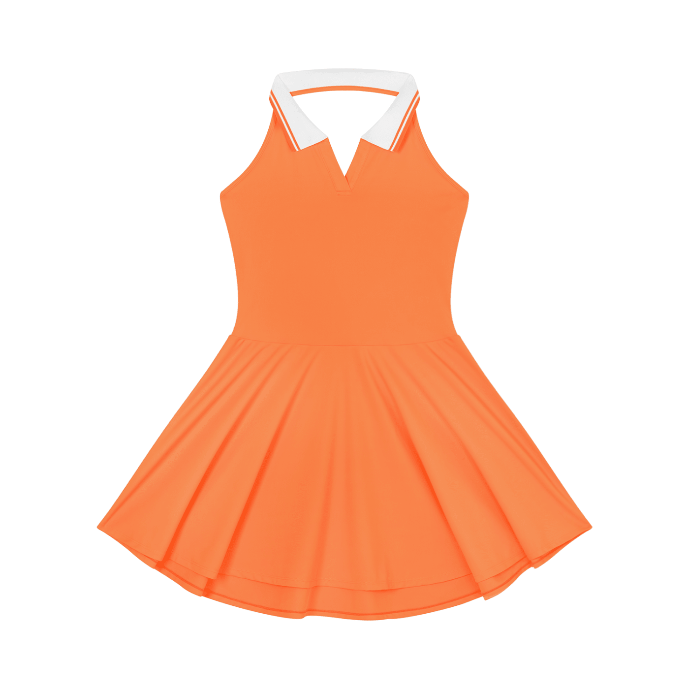 Women's Collared Halter A - Line Tennis Dress - SHEFYSTYLEWomen's Collared Halter A - Line Tennis DressODMPODSHEFYSTYLE260606PODBP3335011OrangeSSHEFYSTYLE